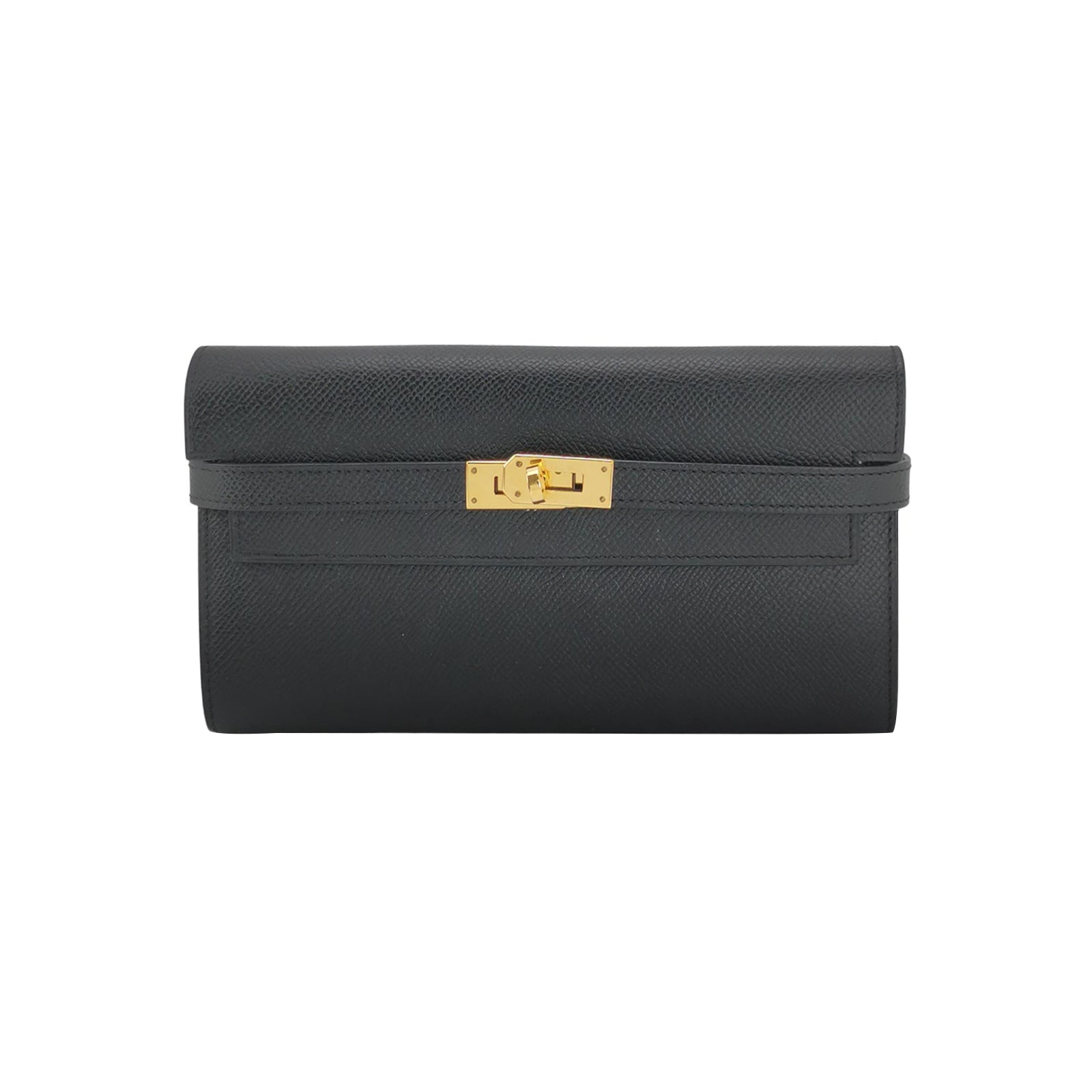 Hermès Kelly Long Wallet Epsom Black