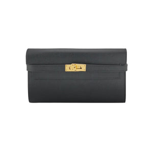 Hermès Kelly Long Wallet Epsom Black