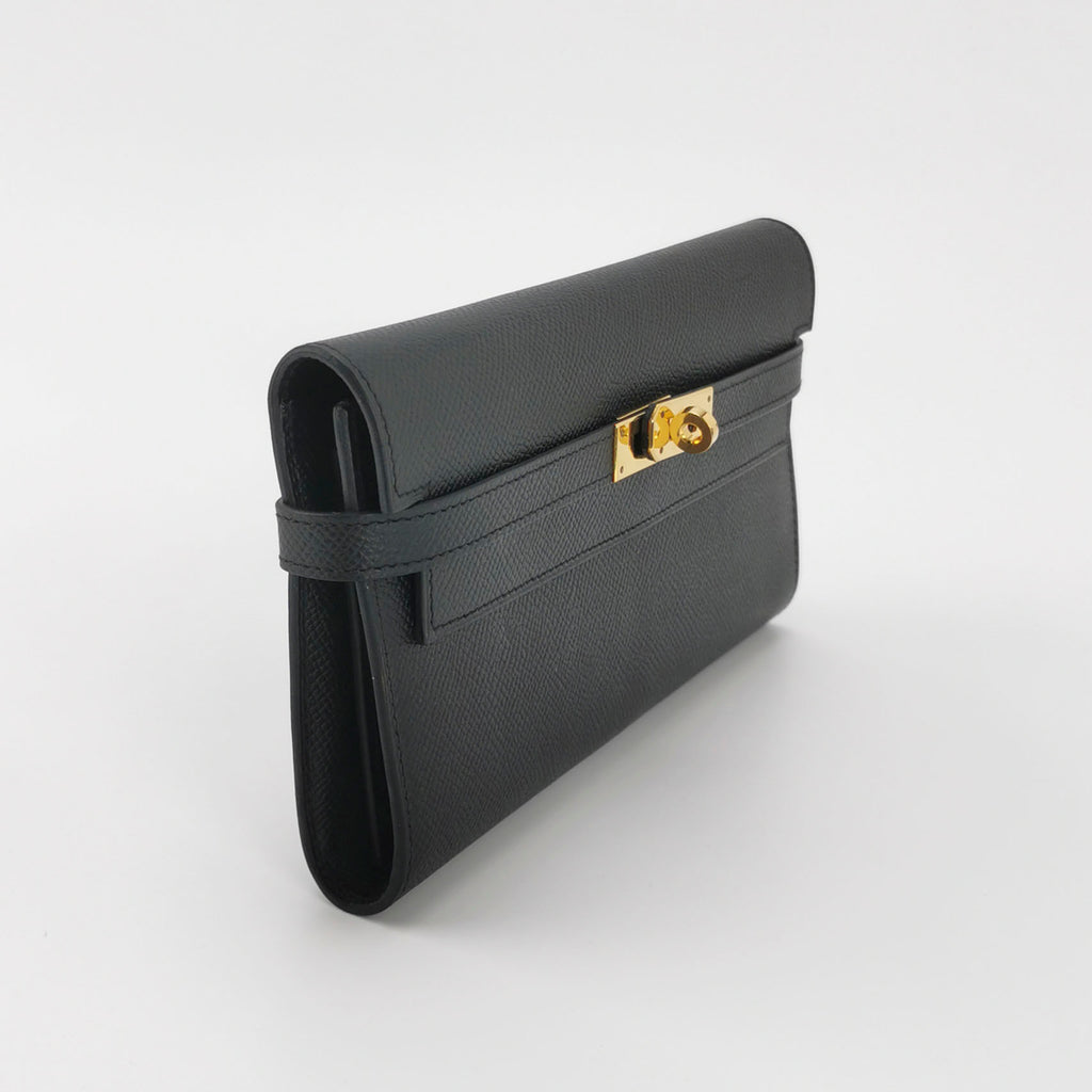 Hermès Kelly Long Wallet Epsom Black