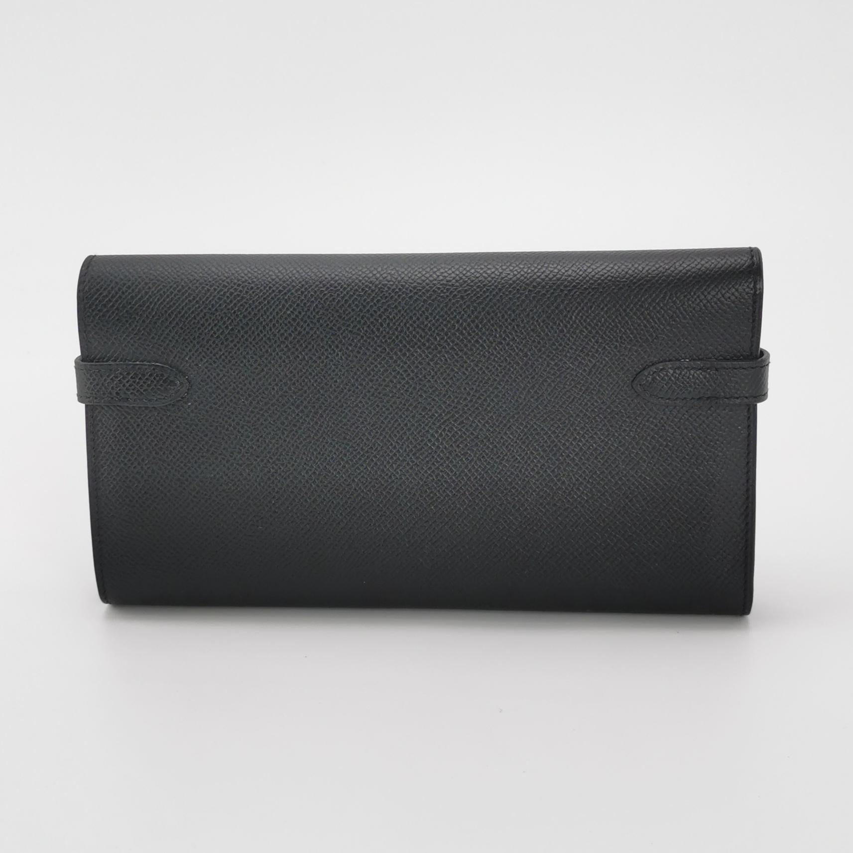Hermès Kelly Long Wallet Epsom Black