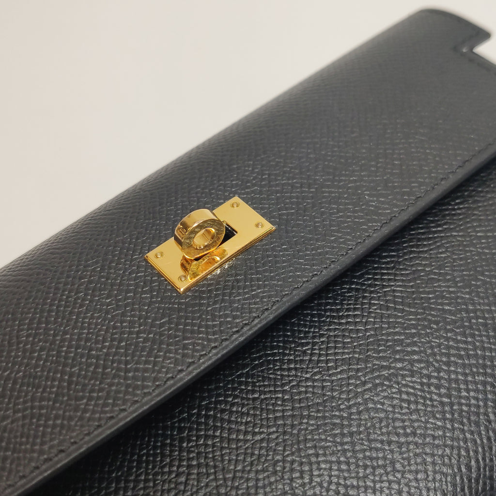 Hermès Kelly Long Wallet Epsom Black