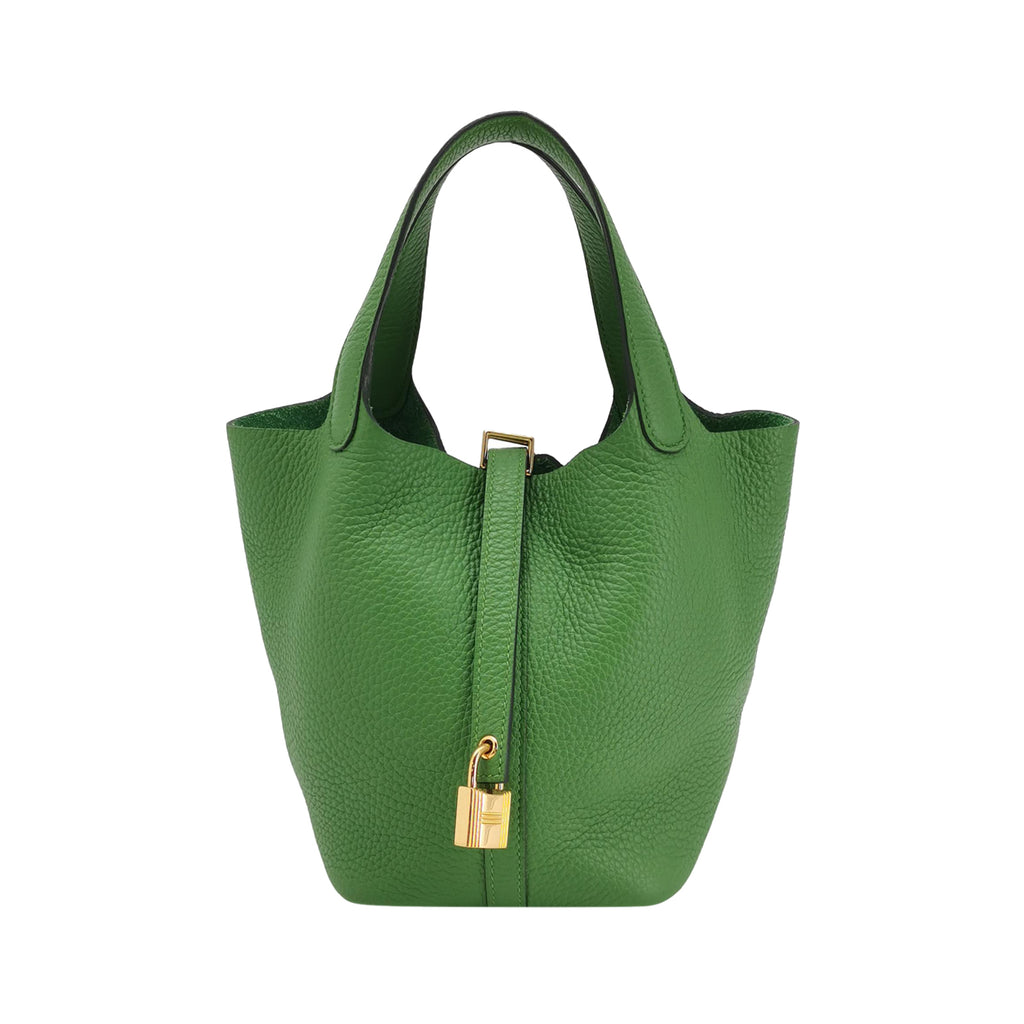 HermèsPicotin 18 Vert Yucca GHW Clemence