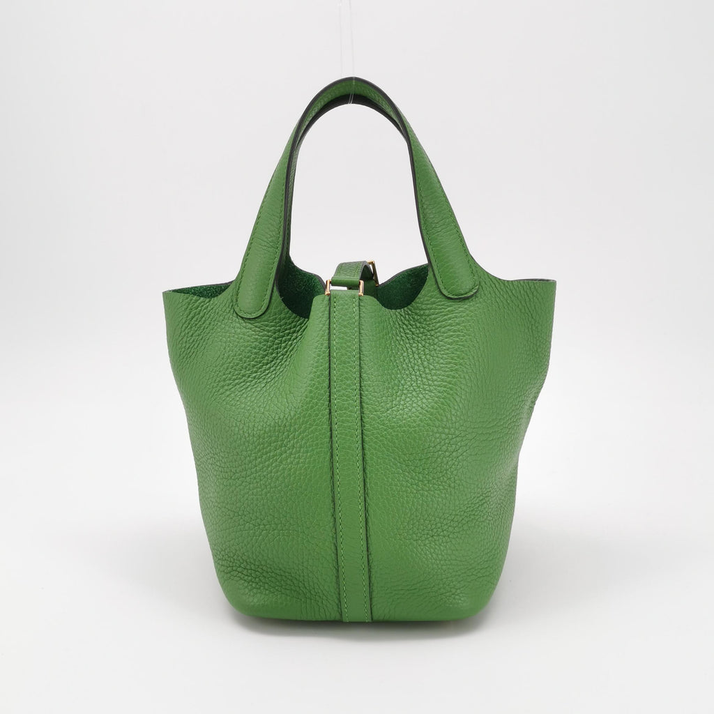 HermèsPicotin 18 Vert Yucca GHW Clemence