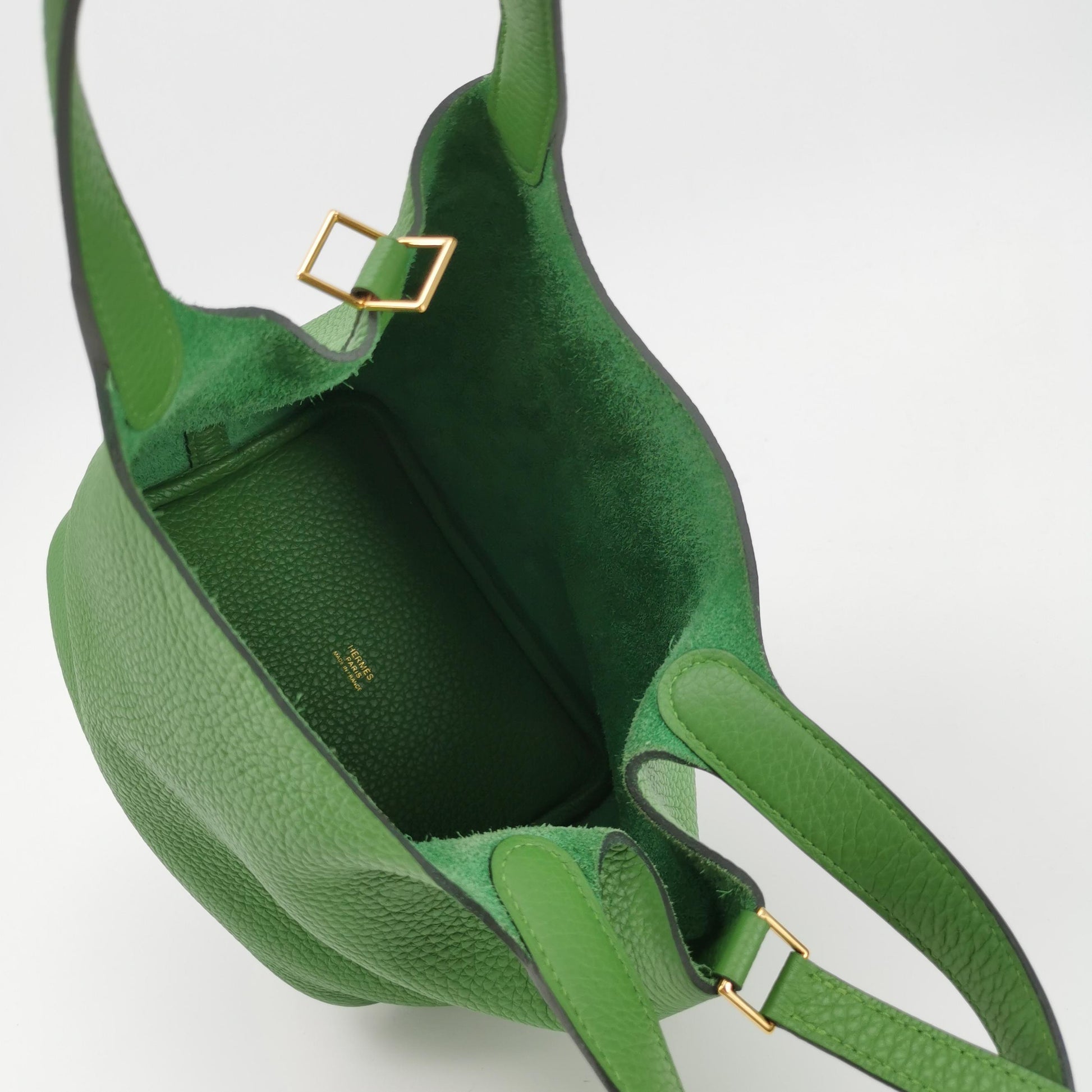 HermèsPicotin 18 Vert Yucca GHW Clemence