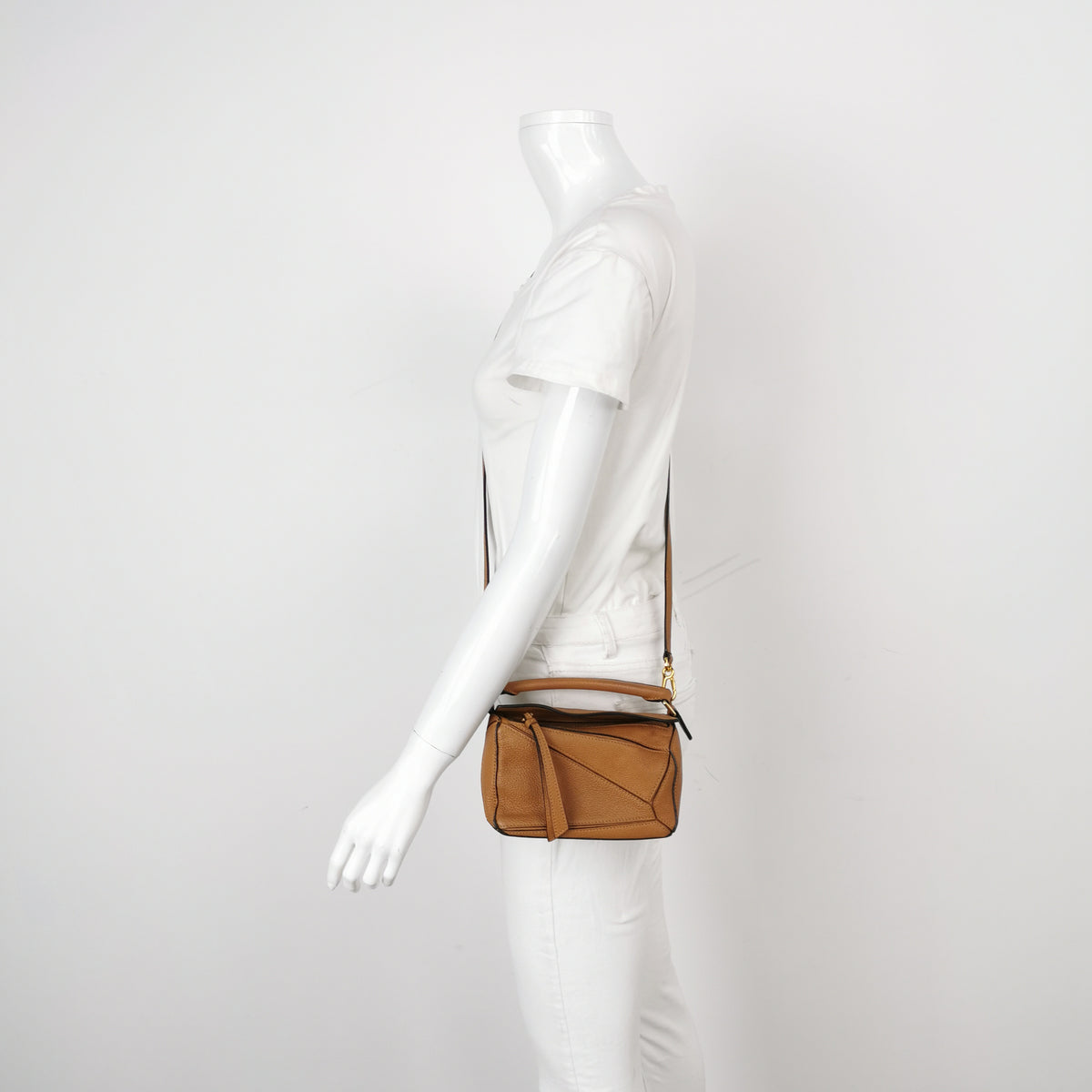 Loewe Mini Puzzle Soft Calfskin Caramel