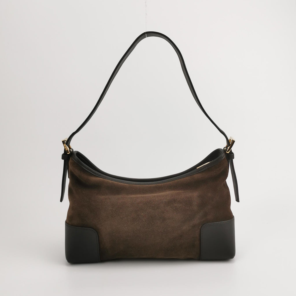 Loewe Amazona Shoulder Bag Suede Brown