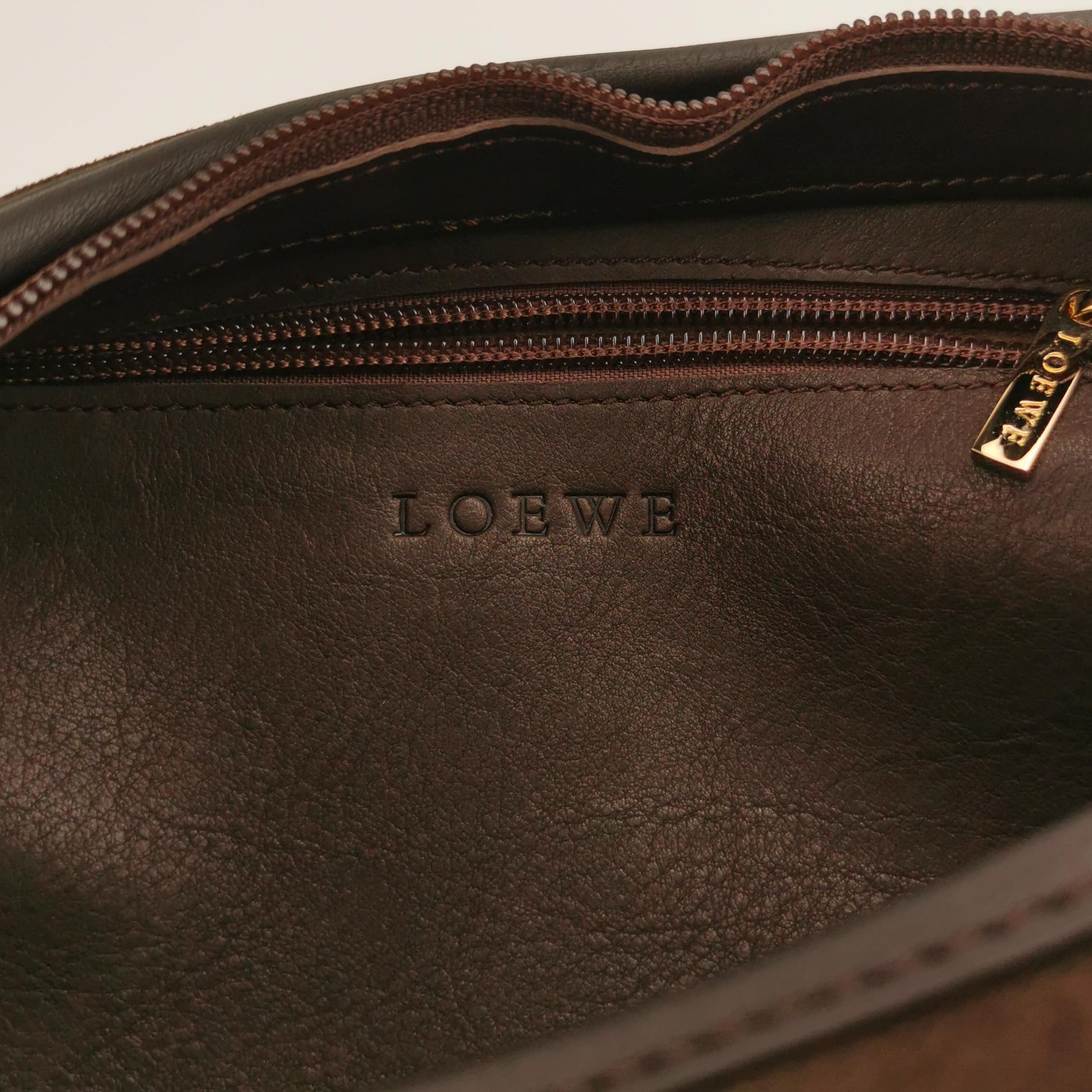 Loewe Amazona Shoulder Bag Suede Brown
