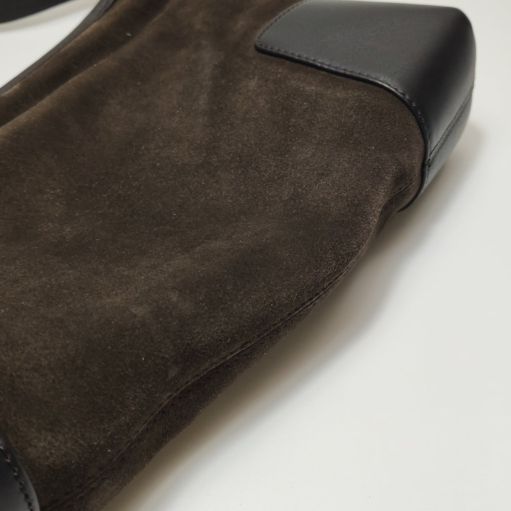 Loewe Amazona Shoulder Bag Suede Brown