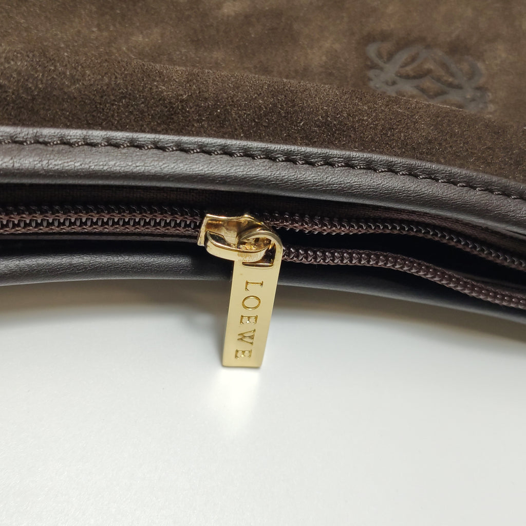 Loewe Amazona Shoulder Bag Suede Brown