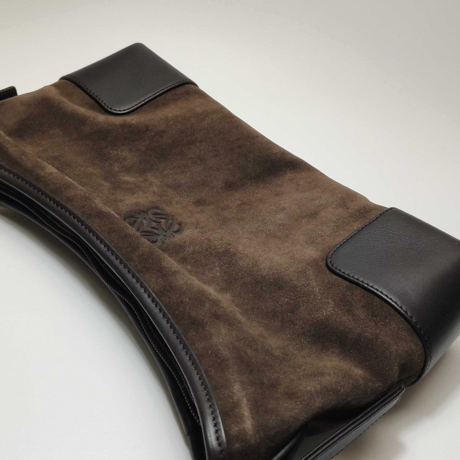 Loewe Amazona Shoulder Bag Suede Brown