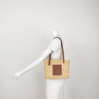 Loewe Raffia Small Square Basket Tote