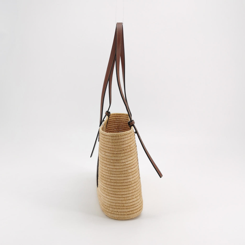 Loewe Raffia Small Square Basket Tote