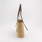 Loewe Raffia Small Square Basket Tote