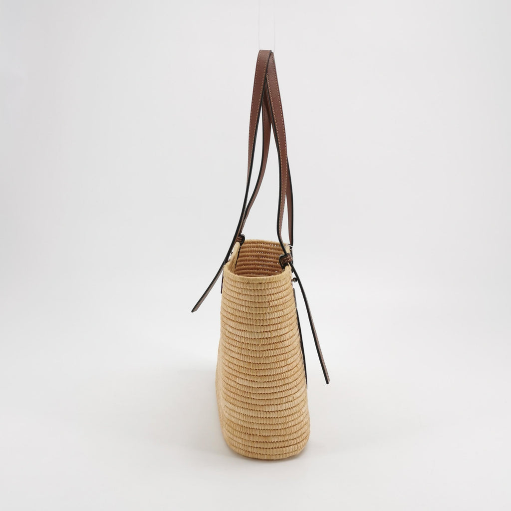 Loewe Raffia Small Square Basket Tote