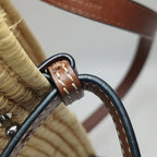 Loewe Raffia Small Square Basket Tote