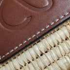 Loewe Raffia Small Square Basket Tote