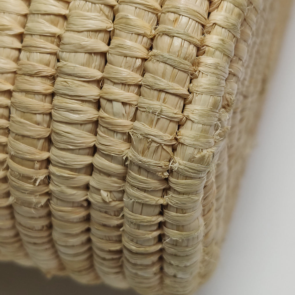 Loewe Raffia Small Square Basket Tote
