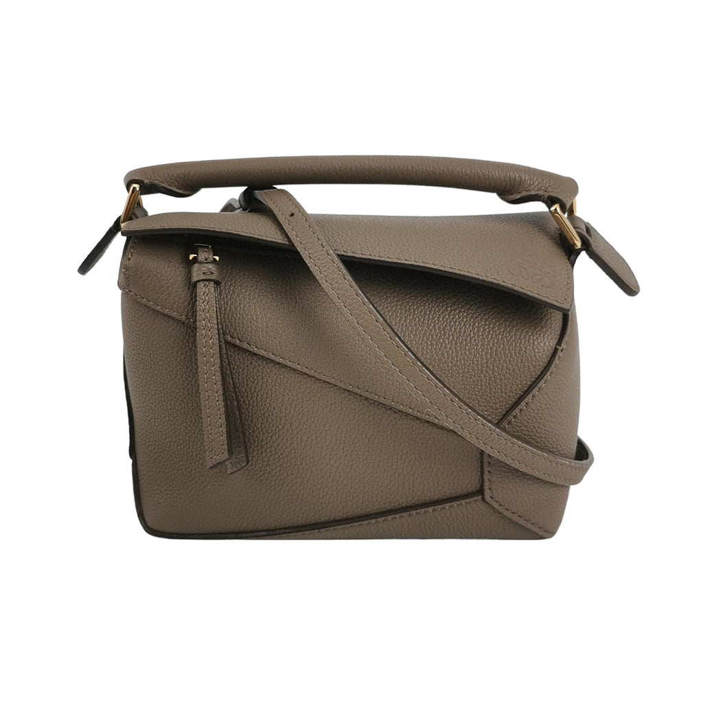 Loewe Puzzle Edge Mini Grained Calfskin Taupe