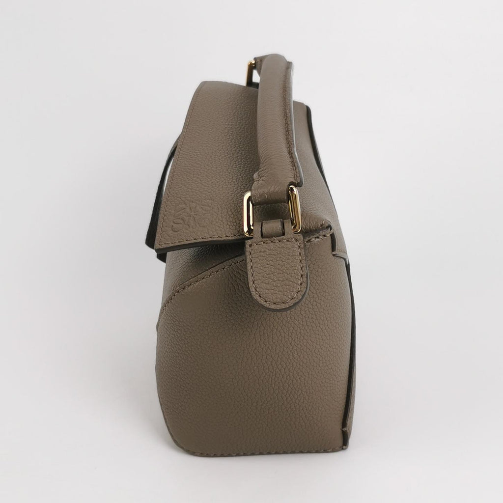 Loewe Puzzle Edge Mini Grained Calfskin Taupe