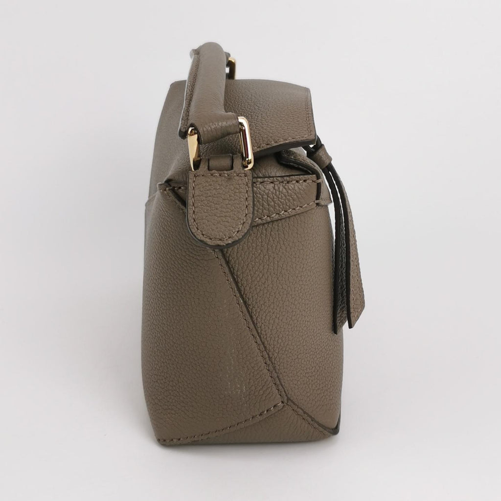 Loewe Puzzle Edge Mini Grained Calfskin Taupe
