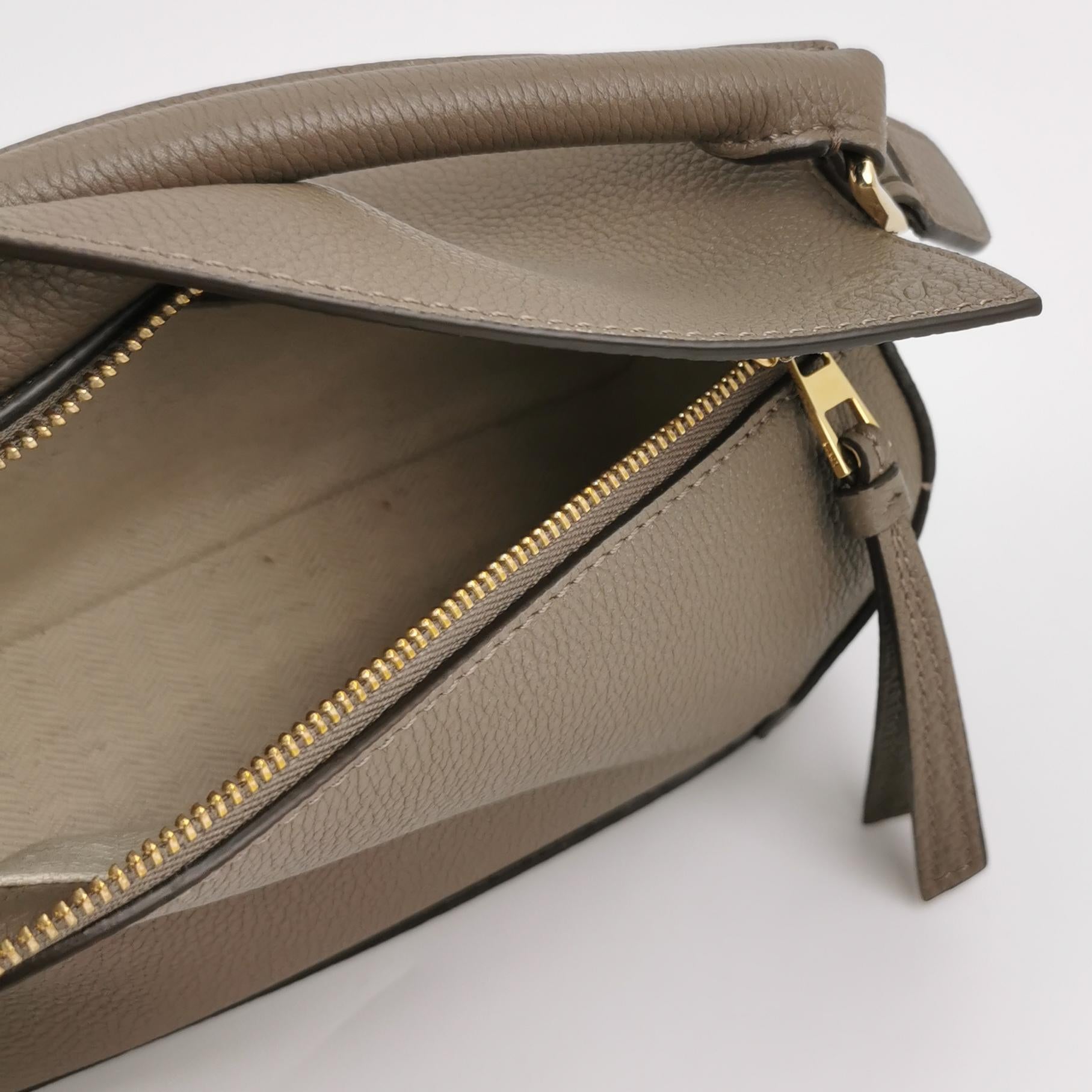 Loewe Puzzle Edge Mini Grained Calfskin Taupe