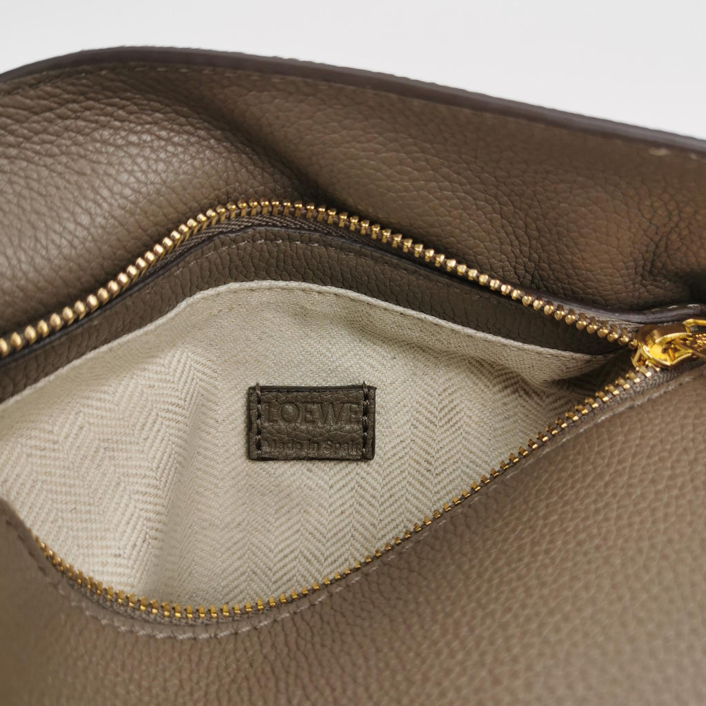 Loewe Puzzle Edge Mini Grained Calfskin Taupe