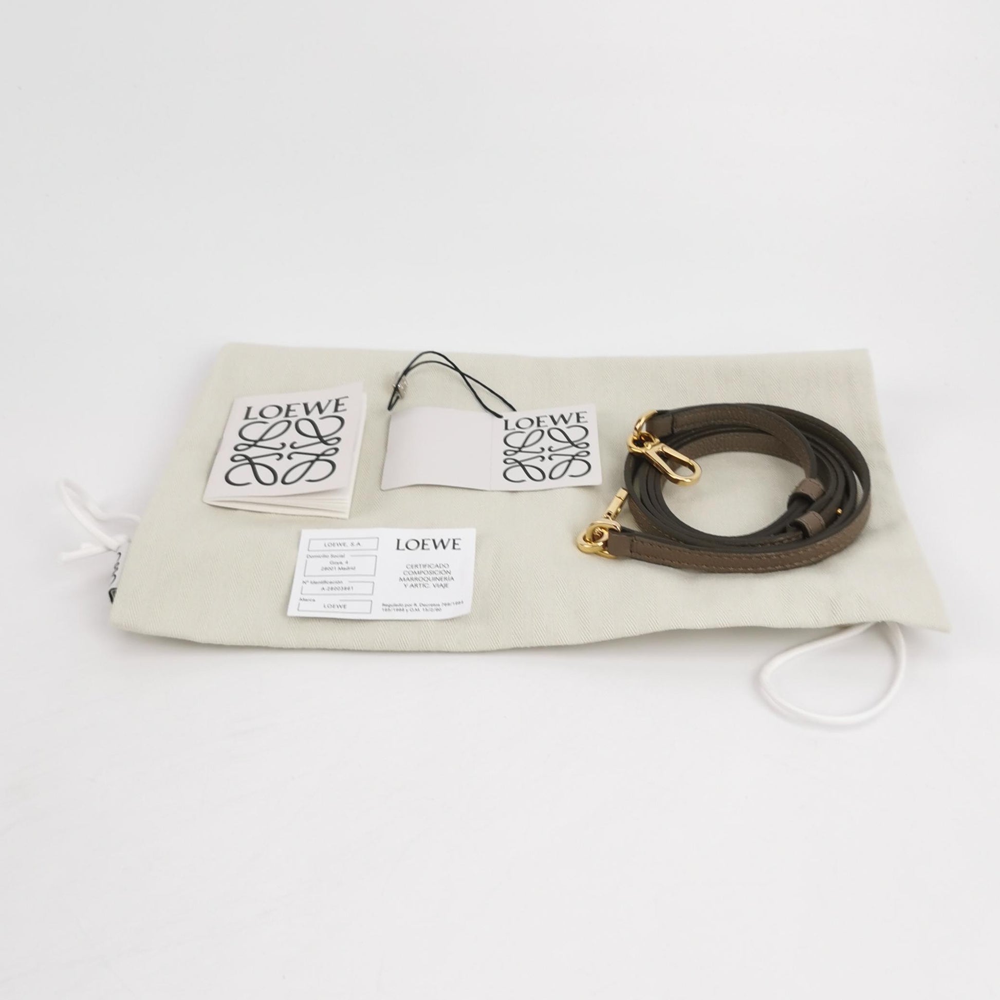 Loewe Puzzle Edge Mini Grained Calfskin Taupe