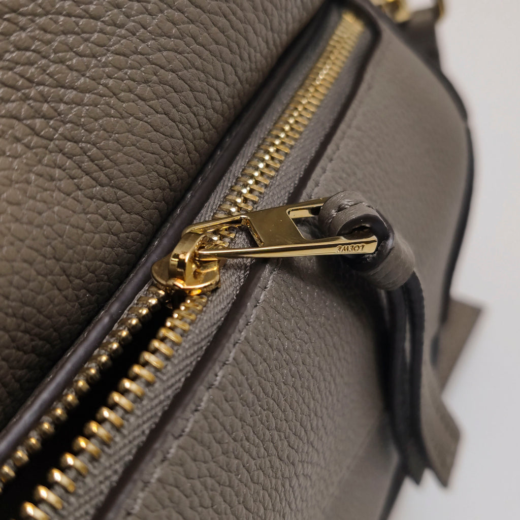Loewe Puzzle Edge Mini Grained Calfskin Taupe