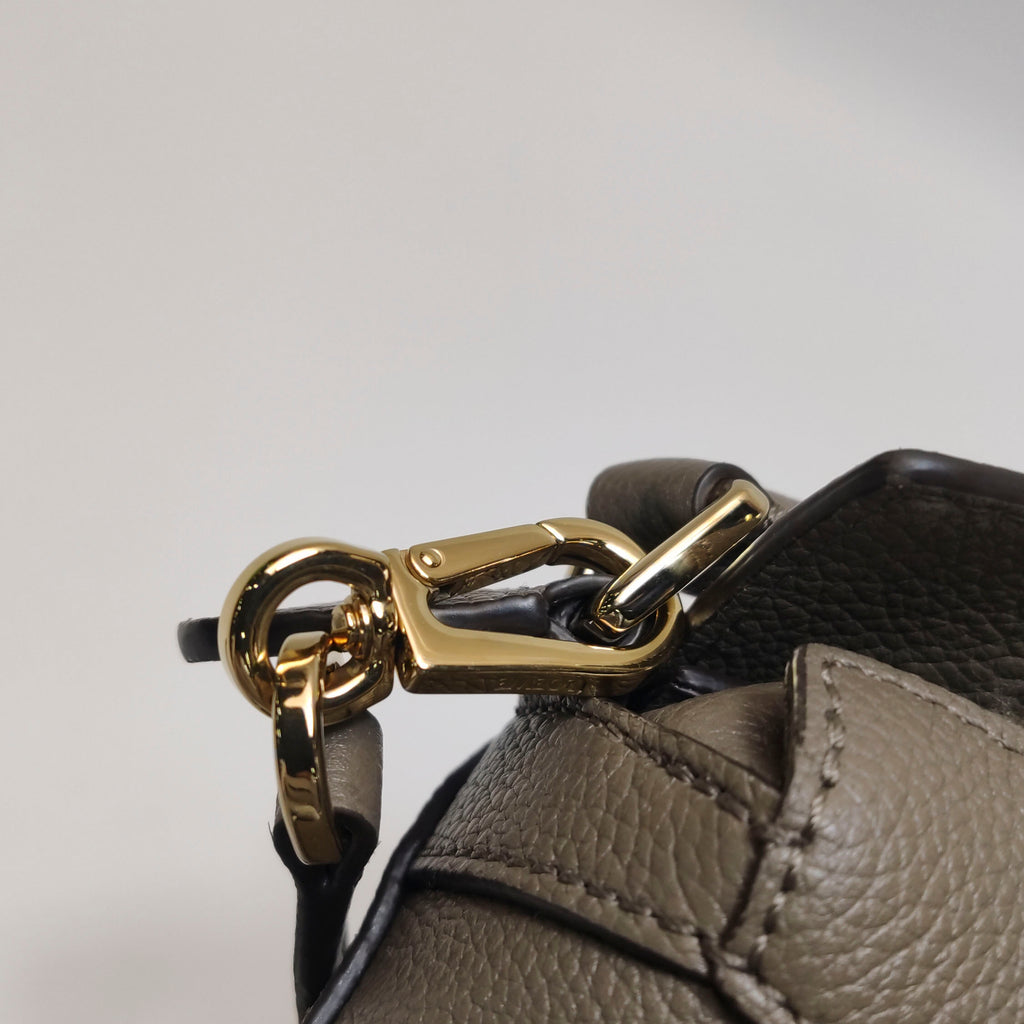 Loewe Puzzle Edge Mini Grained Calfskin Taupe