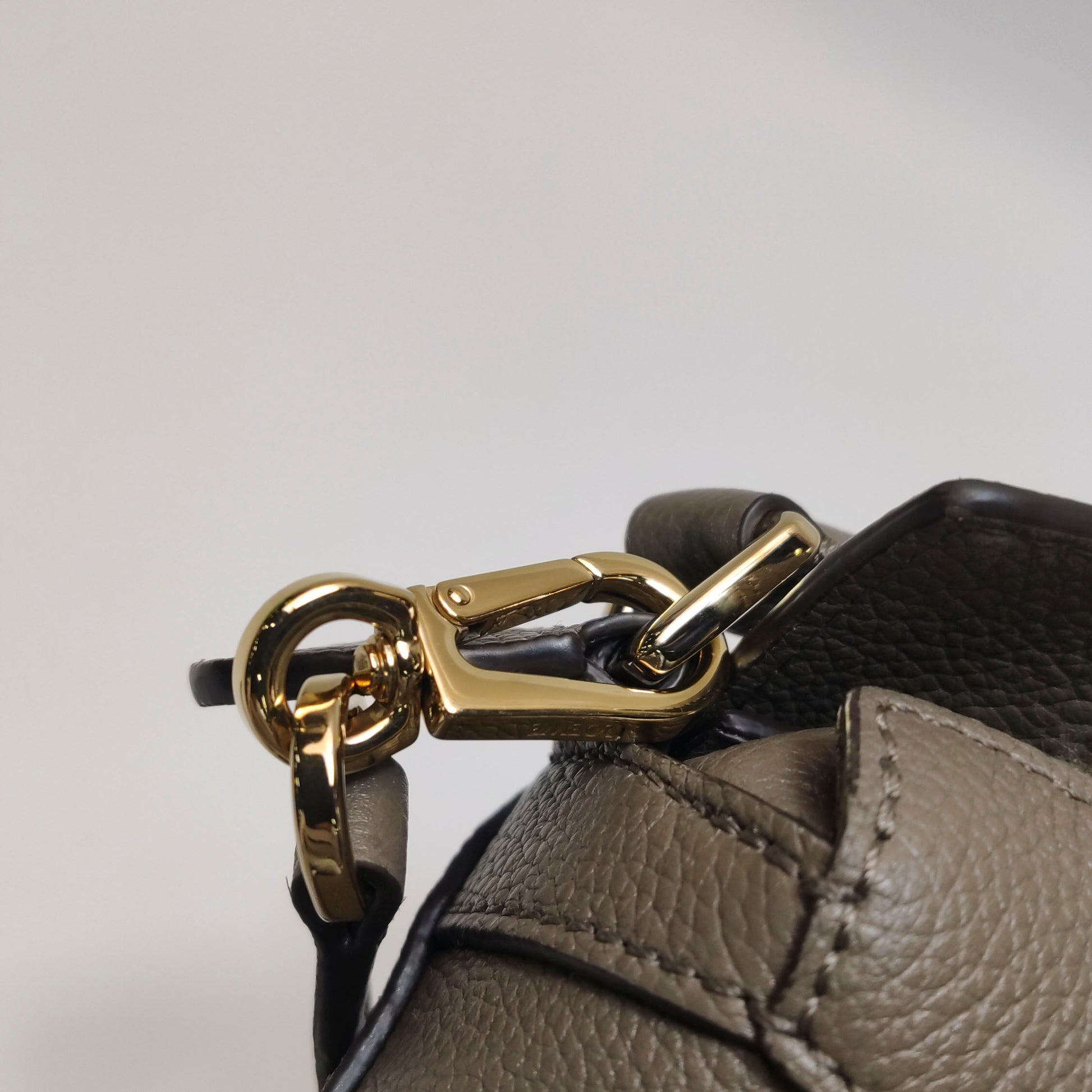 Loewe Puzzle Edge Mini Grained Calfskin Taupe