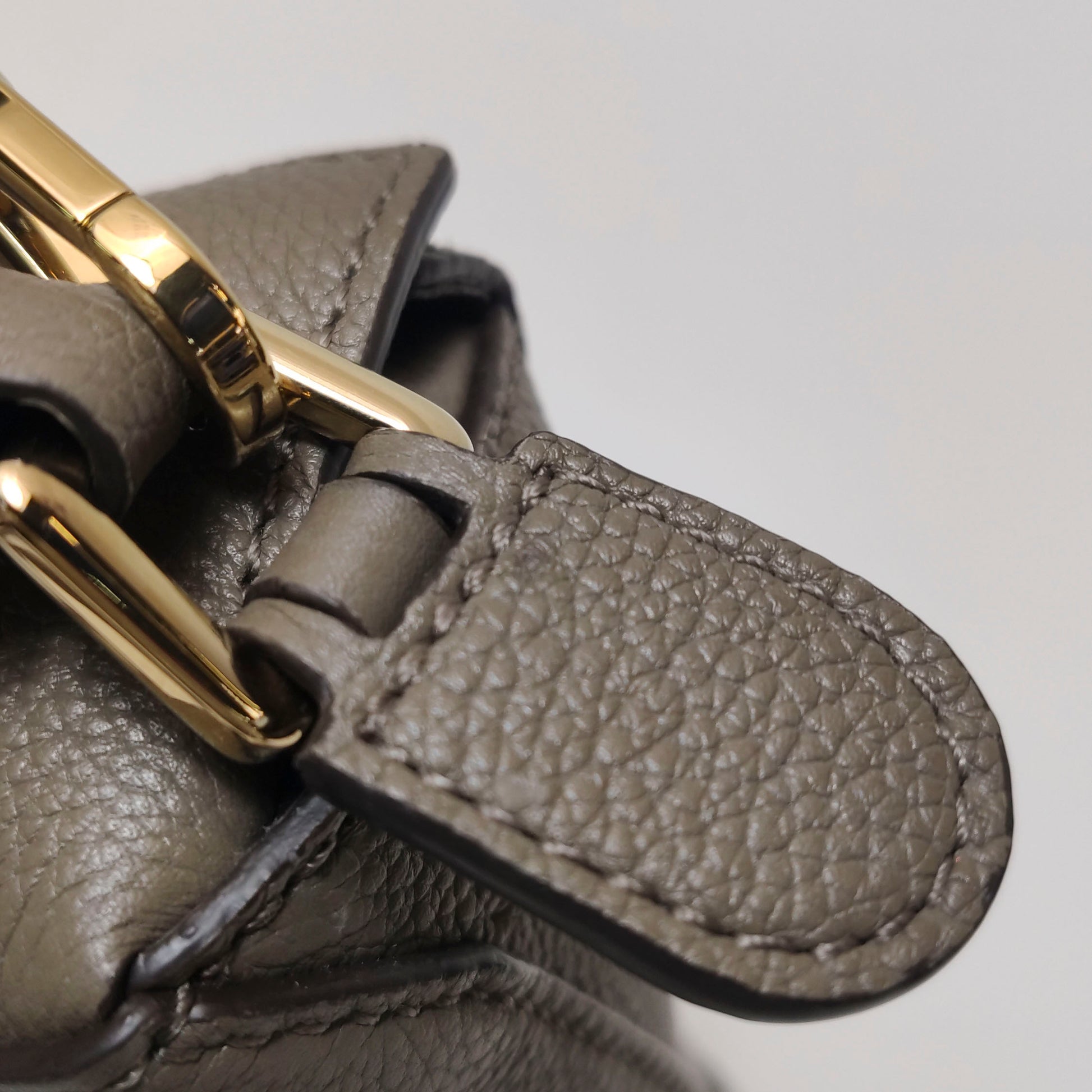 Loewe Puzzle Edge Mini Grained Calfskin Taupe