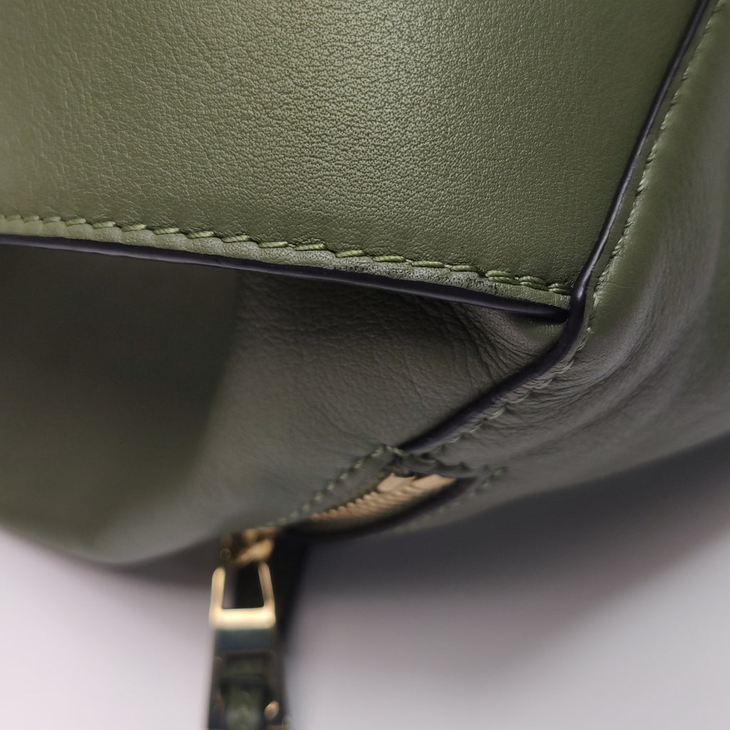 Loewe Puzzle Hobo Green Shoulder Bag