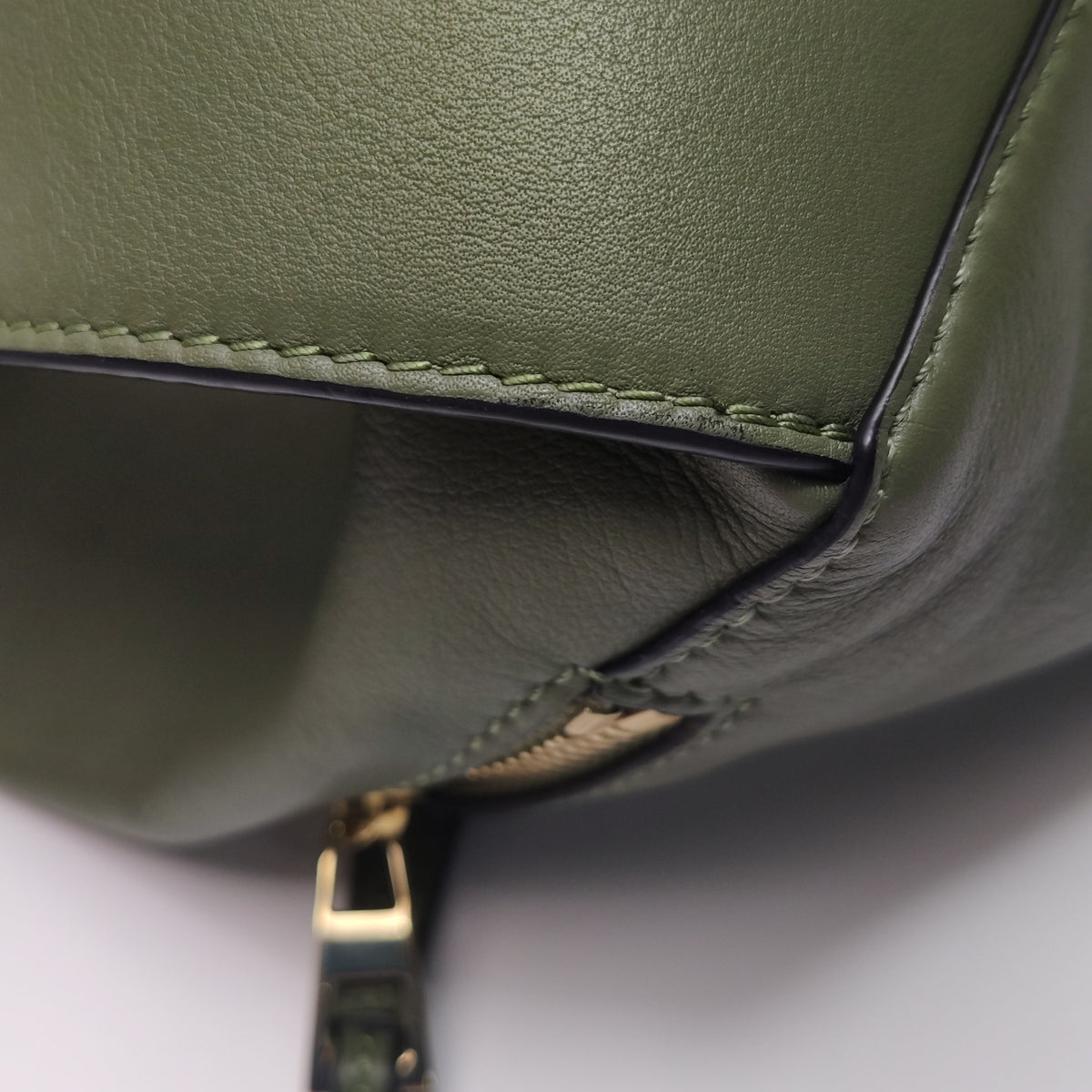 Loewe Puzzle Hobo Green Shoulder Bag