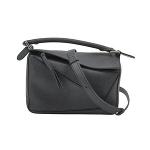 Loewe Puzzle Soft Grained Calfskin Black SHW