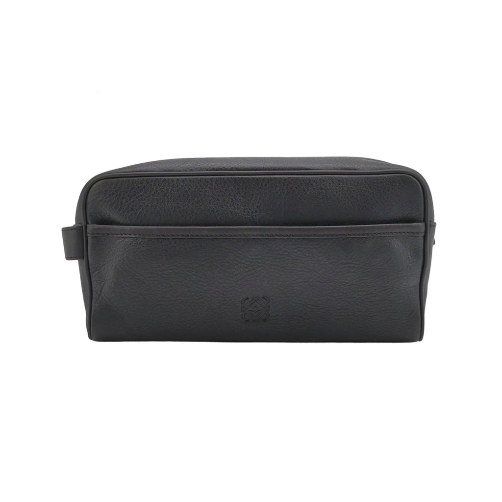 Loewe Anagram Toiletry Bag Grained Black