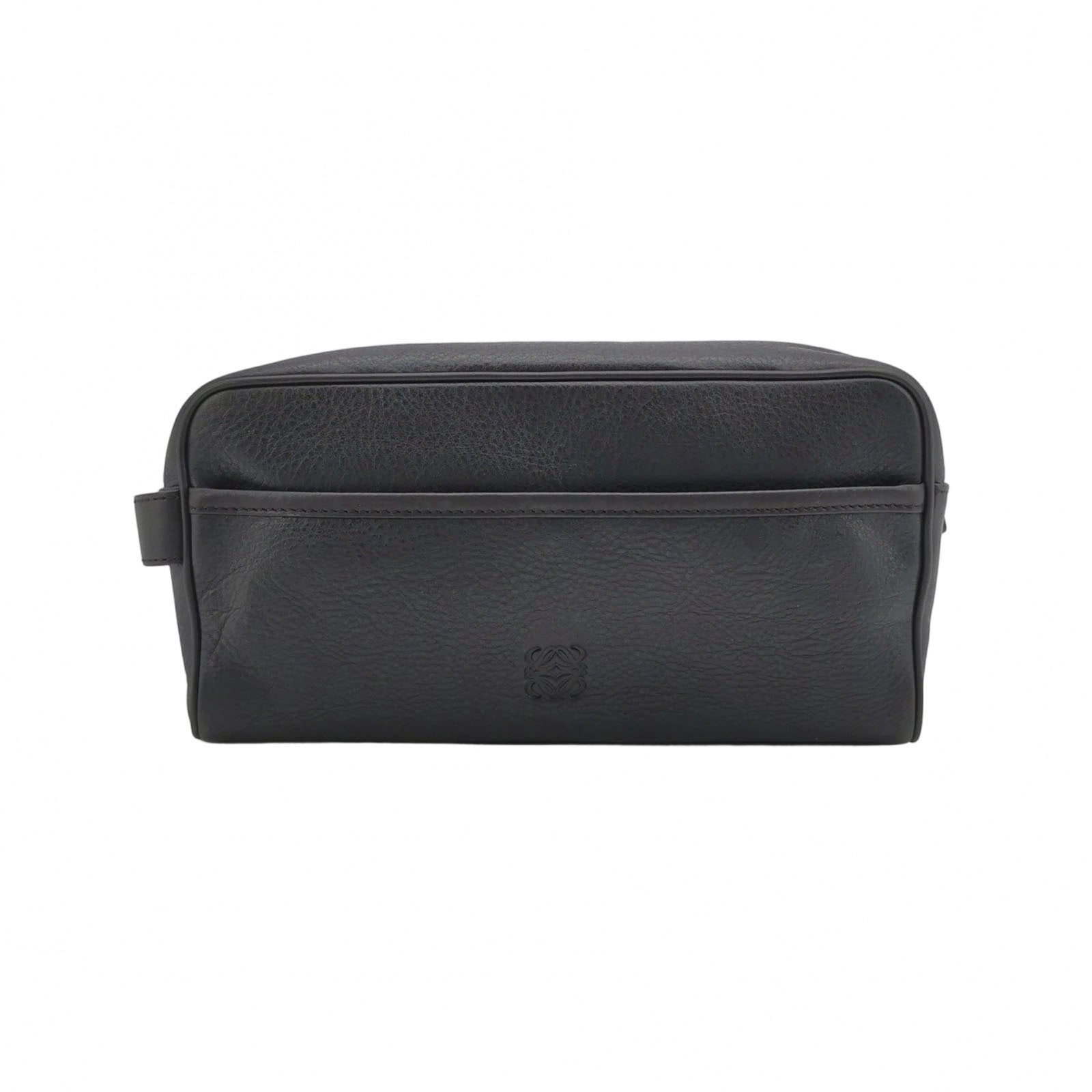 Loewe Anagram Toiletry Bag Grained Black