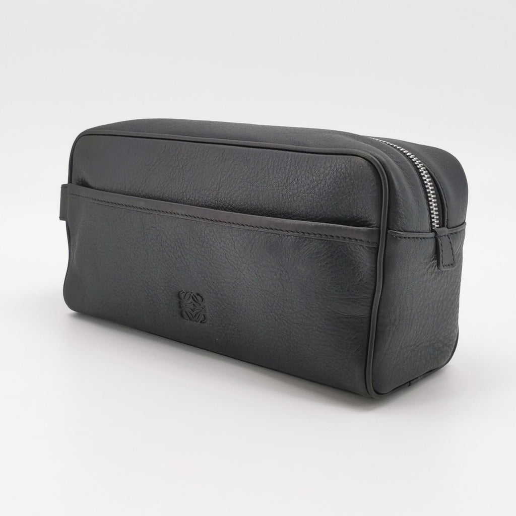 Loewe Anagram Toiletry Bag Grained Black