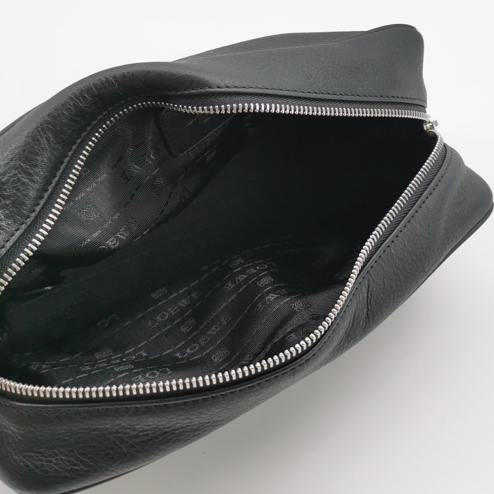 Loewe Anagram Toiletry Bag Grained Black