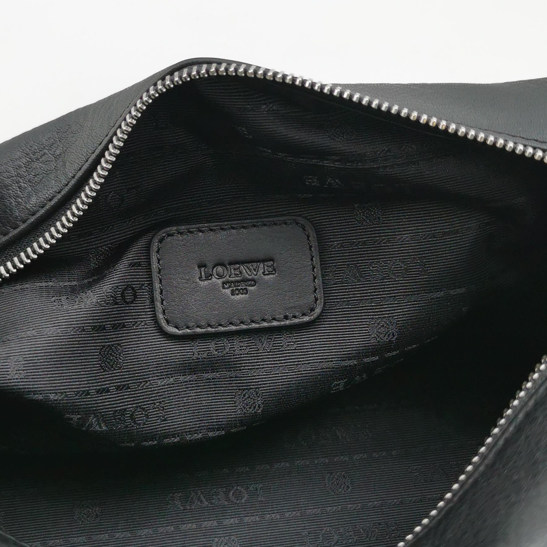Loewe Anagram Toiletry Bag Grained Black
