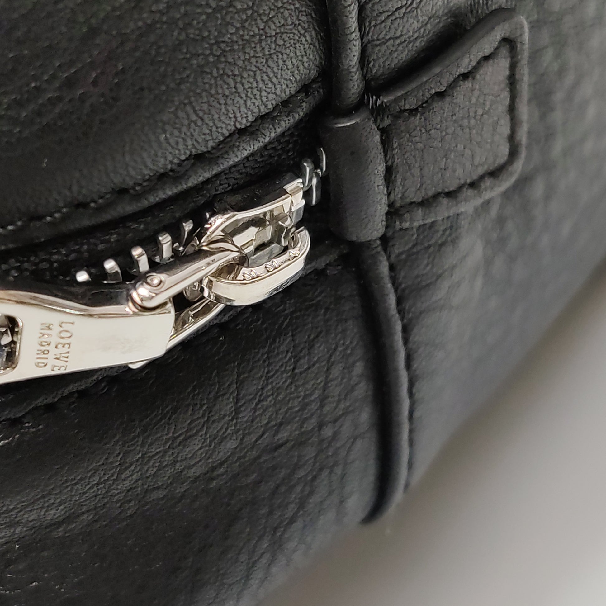 Loewe Anagram Toiletry Bag Grained Black