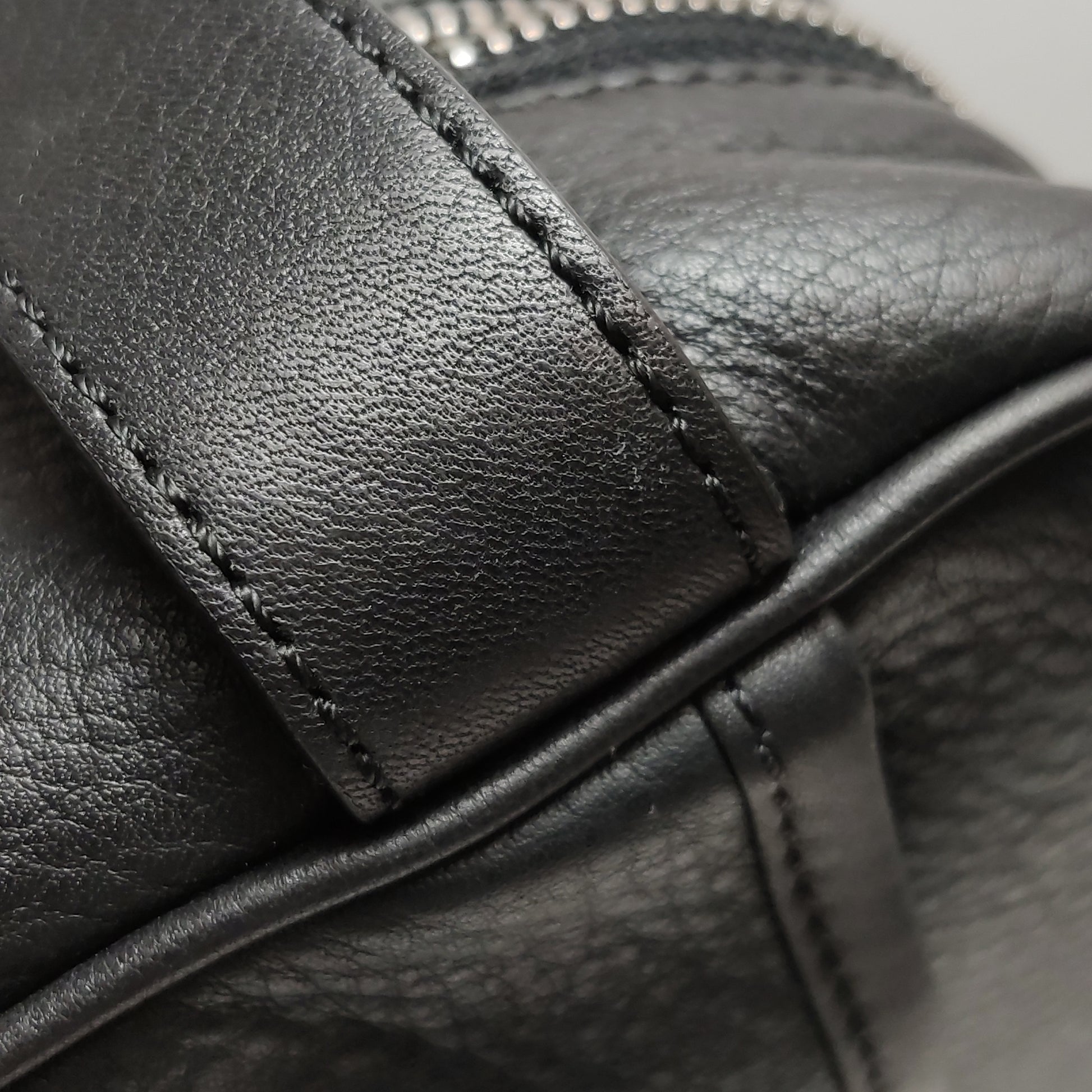 Loewe Anagram Toiletry Bag Grained Black
