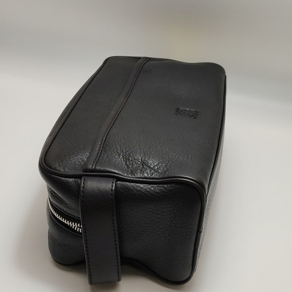 Loewe Anagram Toiletry Bag Grained Black
