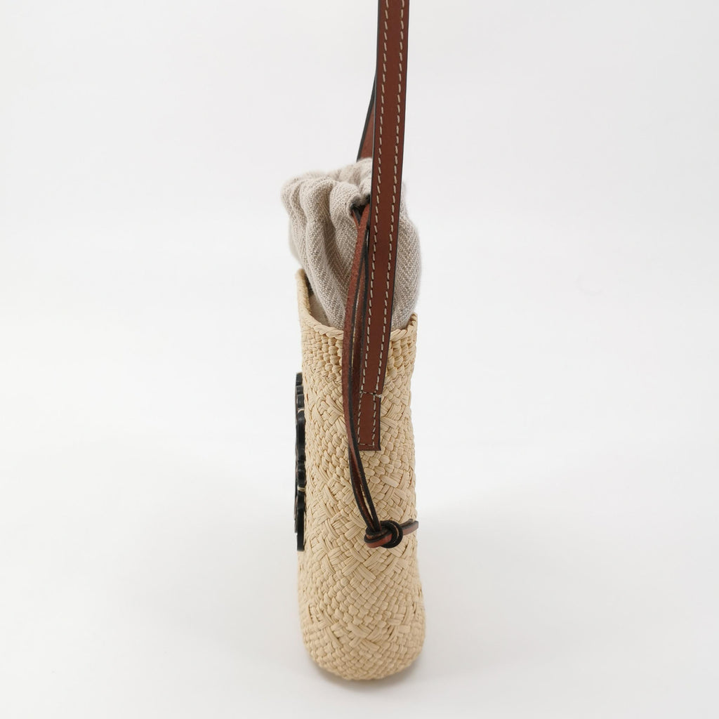 Loewe Square Pocket Raffia Bucket Bag