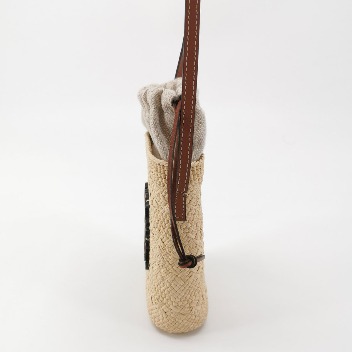 Loewe Square Pocket Raffia Bucket Bag