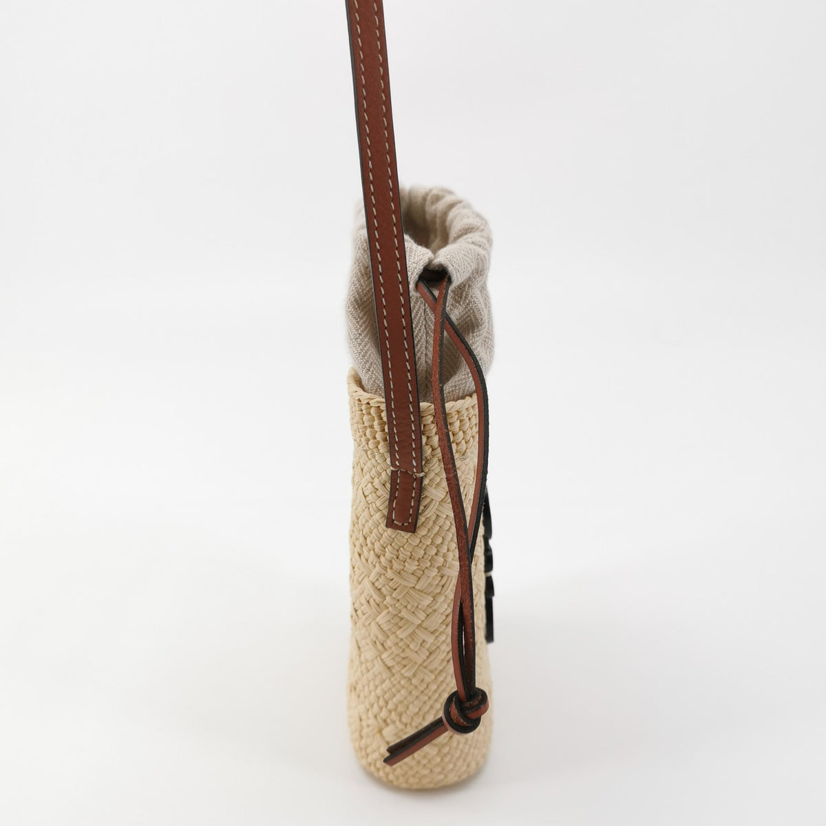 Loewe Square Pocket Raffia Bucket Bag