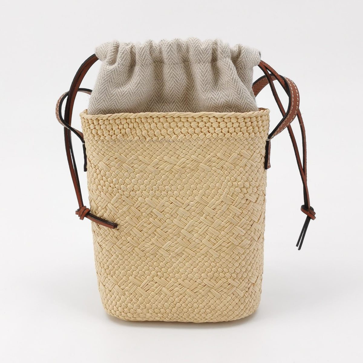 Loewe Square Pocket Raffia Bucket Bag