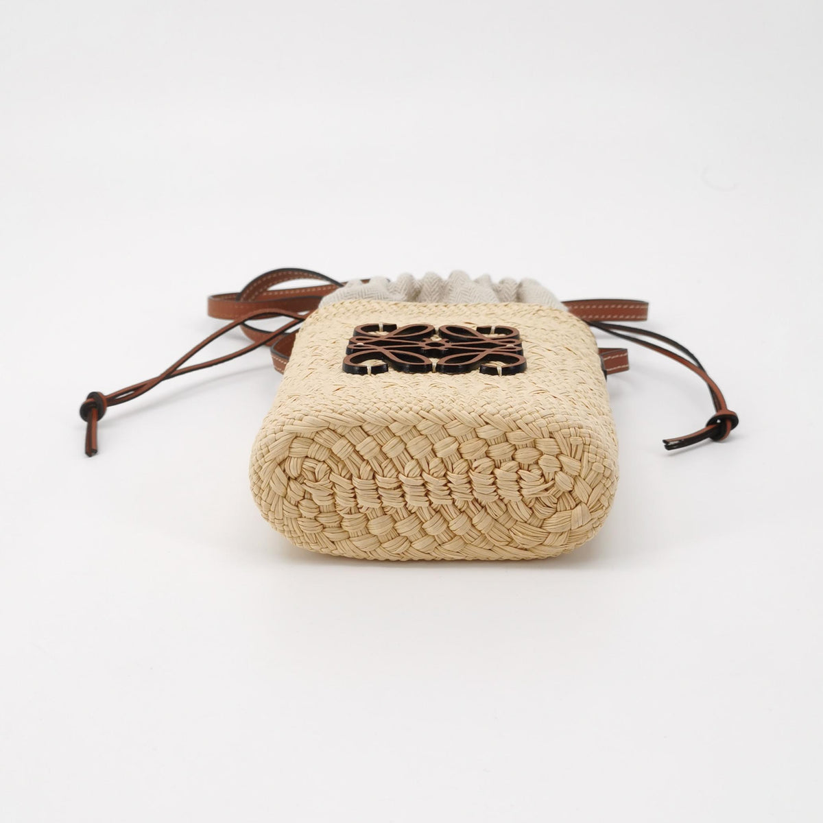 Loewe Square Pocket Raffia Bucket Bag