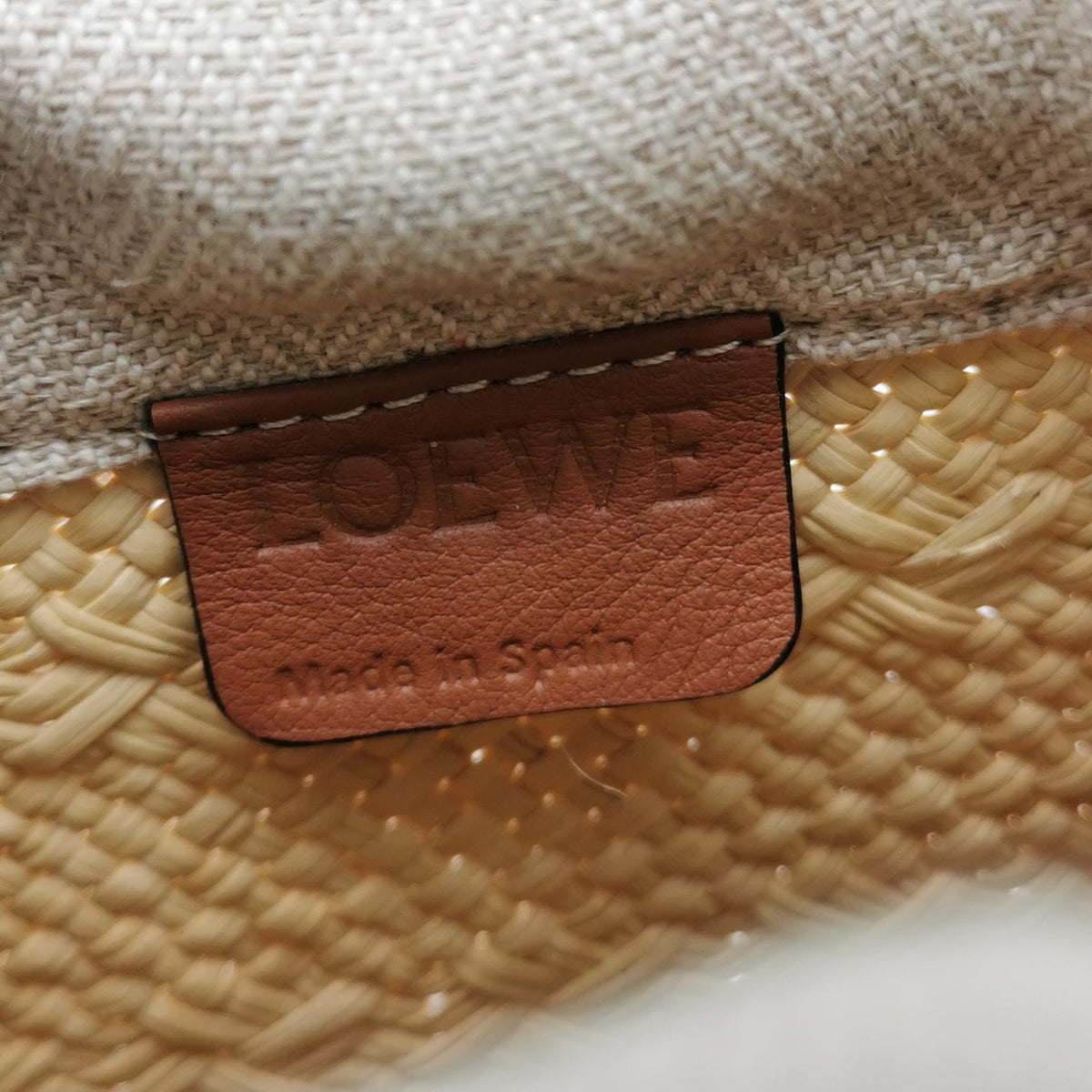 Loewe Square Pocket Raffia Bucket Bag