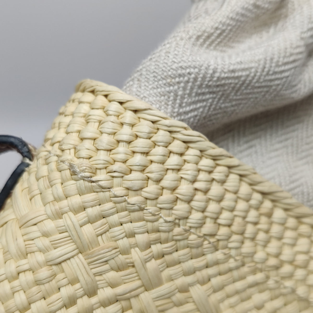Loewe Square Pocket Raffia Bucket Bag