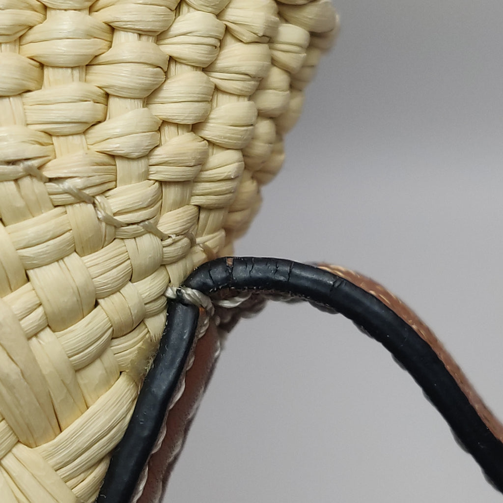 Loewe Square Pocket Raffia Bucket Bag